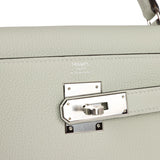 Hermès Kelly Retourne 28 Gris Neve Togo Bijouterie Palladium