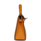 Hermès Kelly Sellier 20 Moutarde chèvre palladium
