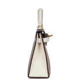 Hermes Special Order (HSS) Kelly Sellier 20 Gris Tourterelle et Nata Chevre, Accastillage Doré