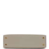 Hermes Special Order (HSS) Kelly Sellier 20 Gris Tourterelle et Nata Chevre, Accastillage Doré