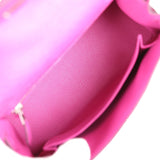 Hermès Kelly Sellier 25 Rose Pourpre Autruche Palladium Hardware