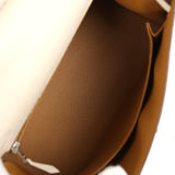 Hermès Kelly Sellier 25 Nata Verso Epsom Accastillage Palladium