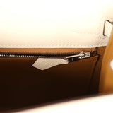 Hermès Kelly Sellier 25 Nata Verso Epsom Accastillage Palladium