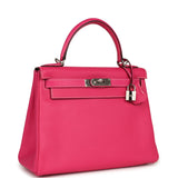 Hermès Kelly Retourné 28 Rose Tyrien Candy Epsom Palladium Hardware