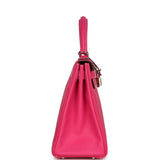 Hermès Kelly Retourné 28 Rose Tyrien Candy Epsom Palladium Hardware
