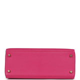 Hermès Kelly Retourne 28 Rose Shocking Chèvre Doré