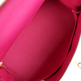 Hermès Kelly Retourne 28 Rose Shocking Chèvre Doré