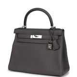 Hermes Kelly Retourné 28 Étain Togo Bijouterie Palladium