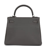Hermes Kelly Retourné 28 Étain Togo Bijouterie Palladium