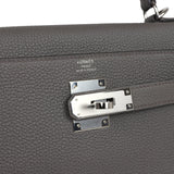 Hermes Kelly Retourné 28 Étain Togo Bijouterie Palladium