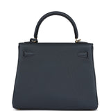 Hermes Kelly Retourne 25 Gris Misty Togo Bijouterie Permabrass