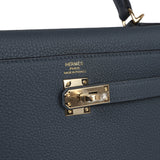 Hermes Kelly Retourne 25 Gris Misty Togo Bijouterie Permabrass
