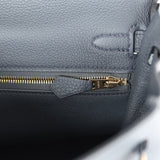 Hermes Kelly Retourne 25 Gris Misty Togo Bijouterie Permabrass