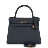 Hermes Kelly Retourne 28 Gris Misty Togo Quincaillerie Permabrass