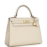 Sac Kelly Sellier 28 Hermès en Epsom Nata et accastillage doré