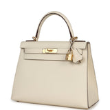 Sac Kelly Sellier 28 Hermès en Epsom Nata et accastillage doré