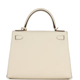 Sac Kelly Sellier 28 Hermès en Epsom Nata et accastillage doré