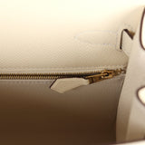 Sac Kelly Sellier 28 Hermès en Epsom Nata et accastillage doré