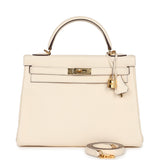 Hermès Kelly Retourné 32 Nata Clemence Accastillage Doré