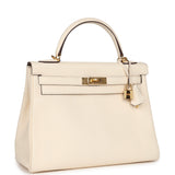 Hermès Kelly Retourné 32 Nata Clemence Accastillage Doré