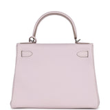 Hermès Kelly Retourne 28 Mauve Pâle Clémence Palladium Hardware