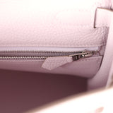 Hermès Kelly Retourne 28 Mauve Pâle Clémence Palladium Hardware