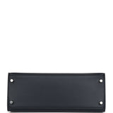 Hermès Commande Spéciale (HSS) Kelly Sellier 28 Bleu Obscur Verso Sombrero Ferrures Palladium