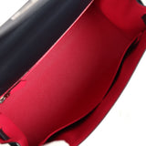 Hermès Commande Spéciale (HSS) Kelly Sellier 28 Bleu Obscur Verso Sombrero Ferrures Palladium