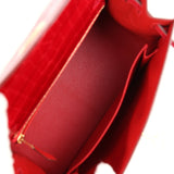 Hermès Kelly 25 Sellier Braise Alligator Mississippiensis Brillant Métal Doré