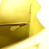 Sac Kelly Sellier 35 Hermès Soufre Epsom Bijouterie Or