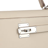 Hermes Kelly Sellier 28 Craie Epsom Métal Argenté Palladium