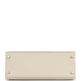 Hermes Kelly Sellier 28 Craie Epsom Palladium Hardware
