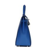 Hermès Kelly Sellier 32 Bleu France Epsom Finition Palladium