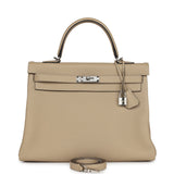 Hermès Kelly Retourne 35 Trench Togo Finition Palladium