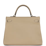Hermès Kelly Retourne 35 Trench Togo Finition Palladium