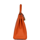 Hermès Kelly Retourne 32 Orange H Epsom Accastillage Doré