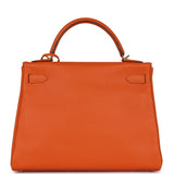 Hermès Kelly Retourne 32 Orange H Epsom Accastillage Doré