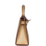 Hermès Kelly Sellier 20 Doré Chèvre Chamkilight Métal Permabrass