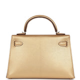 Hermès Kelly Sellier 20 Doré Chèvre Chamkilight Métal Permabrass