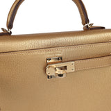 Hermès Kelly Sellier 20 Doré Chèvre Chamkilight Métal Permabrass