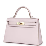 Hermès Commande Spéciale (HSS) Kelly Sellier 20 Mauve Pâle Verso Chevre Mysore Accastillage Permabrass