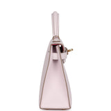 Hermès Commande Spéciale (HSS) Kelly Sellier 20 Mauve Pâle Verso Chevre Mysore Accastillage Permabrass