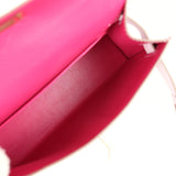 Hermès Commande Spéciale (HSS) Kelly Sellier 20 Mauve Pâle Verso Chevre Mysore Accastillage Permabrass