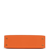 Hermès Kelly Sellier 20 Orange Epsom Accastillage Doré