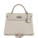 Hermès Kelly Retourné 32 Béton Togo Palladium
