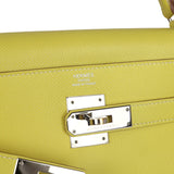 Hermès Kelly Retourné 32 Lime Candy Epsom Palladium