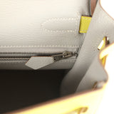 Hermès Kelly Retourné 32 Lime Candy Epsom Palladium