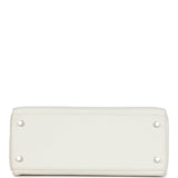 Hermès Kelly Retourne 28 Blanc Clemence Bijouterie Palladium