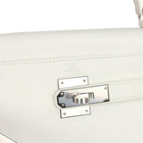Hermès Kelly Retourne 28 Blanc Clemence Bijouterie Palladium