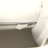 Hermès Kelly Retourne 28 Blanc Clemence Bijouterie Palladium